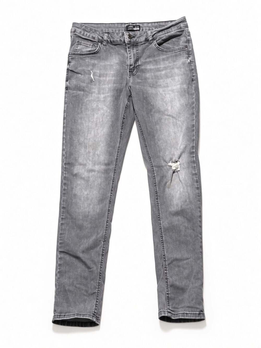 DeFacto Gray Skinny Fit Distressed Denim Jeans Size 32/32